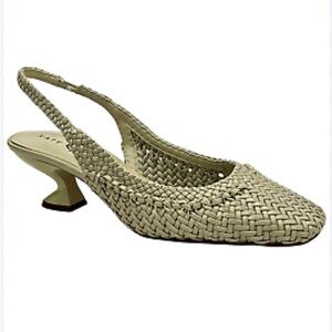 New Katy Perry The Laterr Kitten Heel Slingback Ivory Shoes / Sz 6